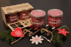 Набор №7 Сублимированные ягоды клубники и земляники Сублимера в подарочной коробке